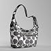 Coach Signature Shantung Penelope Shoulder Hobo Bag Purse 13291 Black White
