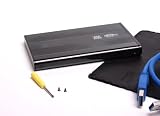 BIGtec Aluminium USB 3.0 High Speed externes Festplattengeh�use 6,35cm (2,5") f�r SATA, schwarz