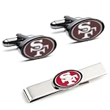 San Francisco 49er's Cufflinks and Tie Bar Gift Set