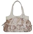 Authentic Coach Lexi Optic Signature Sateen Satchel Bag 18826 Ivory