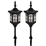 Westinghouse Solar Lighting 148012-08 Mediterranean 2 Piece Solar Light Set in Black