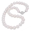 Bella Donna Damen-Collier 925 Sterlingsilber S��wasser-Zuchtperlen weiss 10 -11 mm irregul�re Wuchsform 46 cm m. Magnetschliesse 655225
