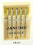 Janome Sewing Machine Universal Needle Size 11 in 5 needles per pack