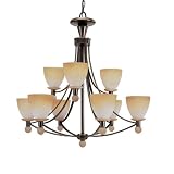 Progress (T) 9-light Cafe Soleil Chandelier in Oil Rubbed Bronze - Oil Rubbed Bronze Finish