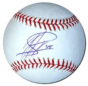JAIR JURRJENS AUTOGRAPHED BASEBALL ATLANTA BRAVES MLB