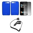 Blue Silicone Gel Skin Cover Case + LCD Screen Protector + Rapid Car Charger for Apple iPod Touch 8GB / 16GB / 32GB [Accessory Export Brand]