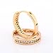 GULICX Women Girls Hoop Earrings Gold Tone Round Zircon Pave Setting Diameter 23mm
