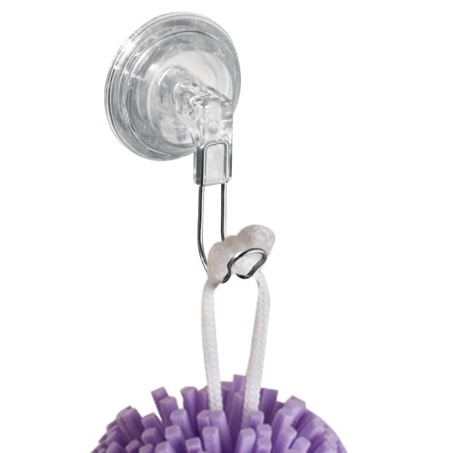 InterDesign Reo Power Lock Suction, Hook, Stainless Steel