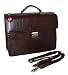 Foray Executive Brown Leather Flap-Over Briefcase