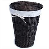 Burlington Baby Espresso Willow Hamper with Liner, White