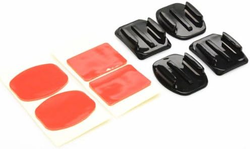 2x Flat Mounts & 2x Curved Mounts with Adhesive Pads for Gopro Hero 1 2 3 Camera