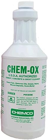 Chem-Ox Industrial Strength Concrete, Cement, Grout and Bathroom Cleaner (Case of 12 - quart bottles)