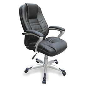 SixBros. Chaise de bureau pivotante noir - 1066/390