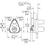 Grohe 34 126 000 Grohtherm 1/2 Integrated Thermostat Rough-in Valve, Rough Brass