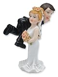 Comical Bride and Groom Cake Topper Shoulder - 1 piece