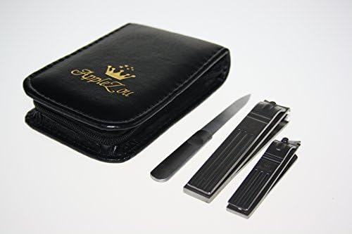 Applezou Nail Clipper Set of 3 for Men and Women Including a Bonus Pouch. Ideal Gift