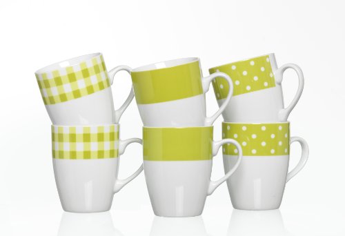 Ritzenhoff & Breker 099010 Kaffeebecher-Set Pina 6 teilig, gr&uuml;n Preisvergleich