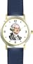 President George Washington American Theme - WATCHBUDDY� DELUXE TWO-TONE THEME WATCH - Arabic Numbers - Blue Leather Strap-Size-Large ( Men's Size or Jumbo Women's Size )