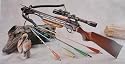 150 Lbs Wood Crossbow with Scope and Pack of Metal Arrows
