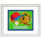 Game On Baseball Framed Print (white)