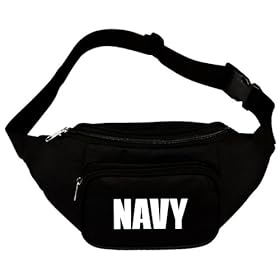  U.S. Navy Logo Waist Fanny Pack Black