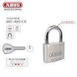 ABUS 南京錠 TITALIUM-64TI 40サイズ キー3本付属 世界で認められているABUS社製 軽くて強い、独自開発の新素材タイタリウム 門扉 ポスト 下駄箱 ロッカー カバン おすすめ ア