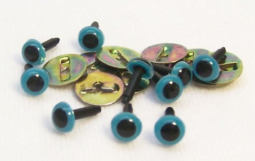 Sassy Bears 6mm Blue Safety Eyes for Bear, Doll, Puppet, Plush Animal and Craft - 10 Pairs