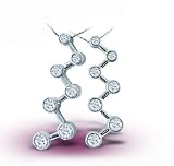 14K Platinum Journey Zig Zag Diamond Pendant - GH SI - 0.25 Ct. - 1.00 Ct.
