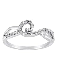 10K White Gold White Diamond Ring (0.15 cttw), Size 6