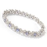 Sterling Silver / Platinum 7.25 or 8 Cubic Zirconia Bracelet