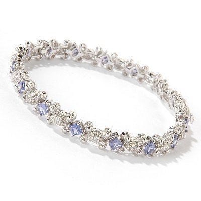 Sterling Silver / Platinum 7.25 or 8 Cubic Zirconia Bracelet