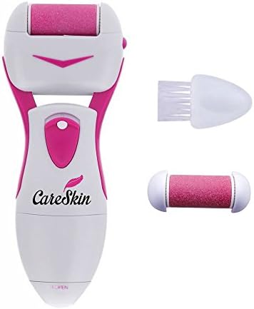 CareSkin Cordless Battery Powered Callus remover Pedicure Foot File Smoother, Includes 2 free rollers Remove dead and Hard skin works in Dry and Wet skin includes 2 Rollers (Batteries not included)