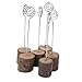 OULII Wooden Table Number Holders Stands for Wedding Decorations Pack of 6