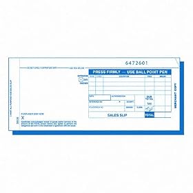 TOPS BUSINESS FORMS Carbonless credit card sales slip, triplicate, 3-1 4 x 7-7 8, 100 sets... by Tops Business Forms