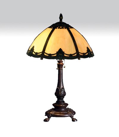 Green Handmade Dragonfly Tiffany Style Stained Glass Table Lamp Lamps with Lit Base TLL012 3-Bulbs