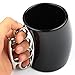 Friendly Porcelain Cup Knuckle Duster Mug Fist Mug Novelty Gifts Bar Mugs Tricky Tum, Coffee Milk Mug Black Ceramic Cup Cool Gift