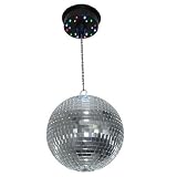 Discokugel Discoball Spiegelkugel Beleuchtete Universal Motor-Deckenhalterung (18 LED's, 6 RPM, musikgesteuert, bis 2 kg)