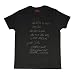マイケル・ジャクソン 2011オリジナル「ビリー・ジーン」手書き歌詞Tシャツ XSサイズ MJ-LT-XS