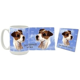 Jack Russell Terrier Mug and Coaster Gift Box