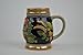 Beer Steins With Lid & Handle - 0.7 L Oktoberfest Beer Mug For Men & Women, German Harvest Scene Hand Painted Bier Krug, Jarras de Cerveza Ceramic Stein, Gift for Beer Lovers, Oktoberfest Haus