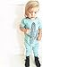 Gotd Newborn Infant Baby Boys Girls Short Sleeve Romper Jumpsuit Clothes (24M, Green)