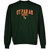 NCAA Texas Pan American Broncos Team Arch Crew Neck Fleece Sweatshirt - Green