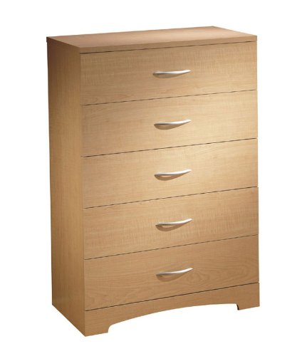 South Shore Industries Contemporary Maple Collection Five Drawer Chest