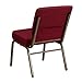 Flash Furniture HERCULES Series 21''W Stacking Church Chair in Burgundy Fabric - Gold Vein Frame