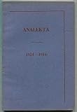 Analekta: 1924 - 1954 (An Anthology of Amherst Undergraduate Writing