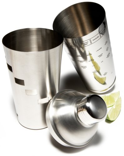 Pinzon Recipe Cocktail Shaker, Stainless Steel