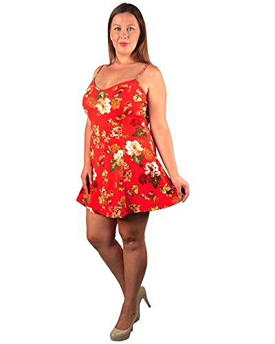 Plus Size Short Dress with floral prints