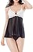 Ruzishun Women's sexy lingerie chiffon and lace Sleepwear Underwear