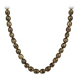Genuine Freshwater Cultured 8x10mm Brown Pearl Necklace, ... thumbnail