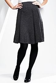 Wide Waistband Textured Jersey Skirt with wool